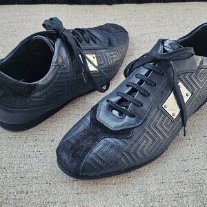 Gianni Versace Couture Men Shoes Lace Up Patent Leather Made Italy Size 42.5